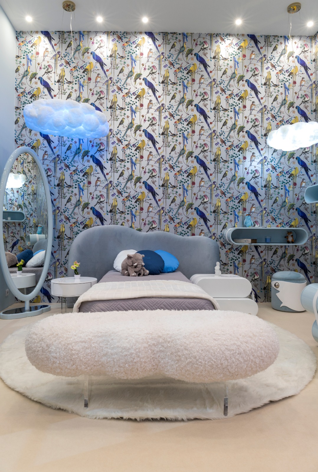 Gender neutral bedroom featuring the Cloud bed by Circu