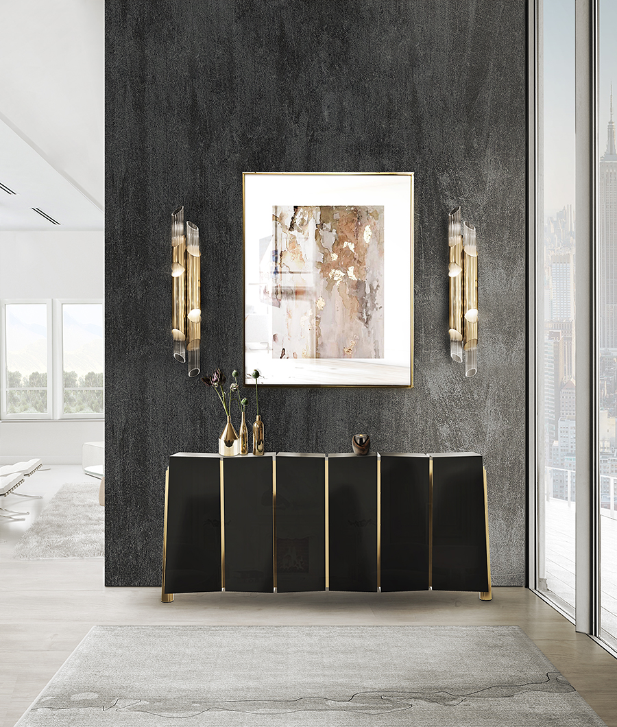 Darian Sideboard and Draycott II Wall Lamps by LUXXU
